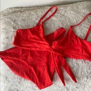 MARINE LAYER Two-piece Swim Bikini - RED